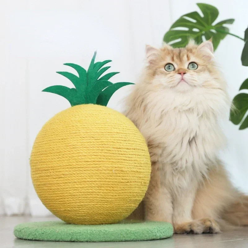 Cat Scratching Ball Toy Pineapple and Orange Cat Climbing Frame Grinding Paws Toys Kitten Scratcher for Pet Furniture Supplies