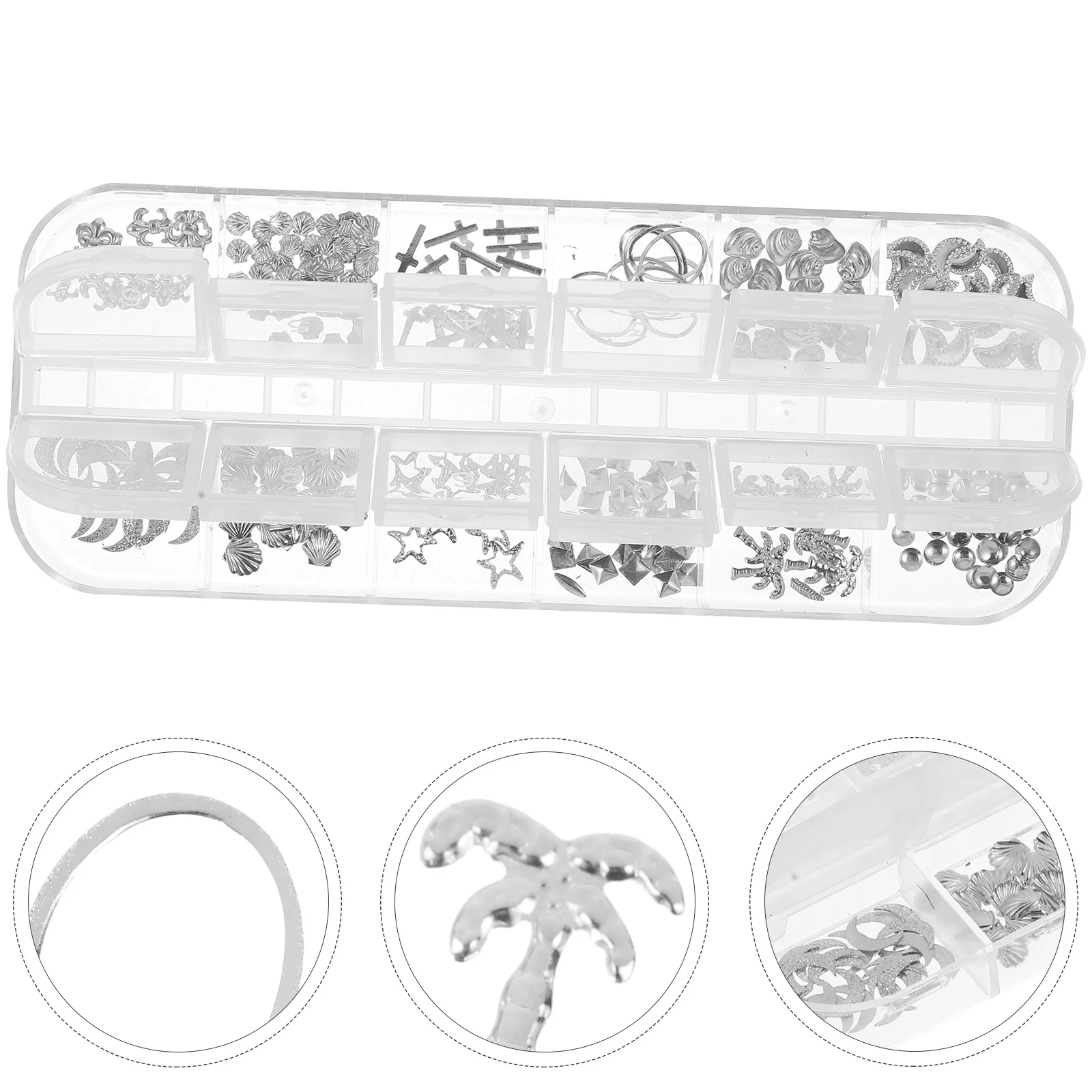 

3 Box Nail Art Charm Alloy Exquisite Manicure Sticky Ornament Various Ocean Patterns DIY Nail Decoration DIY Manicure Charm