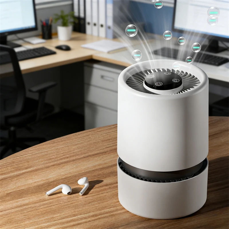 Purificador de Aire con Iones Negativos, Eliminador de Olores de Humo, Purificador de Aire para Habitaciones con Aromaterapia, Filtro HEPA para Purificar el Aire, Alergias, Moho y Polvo