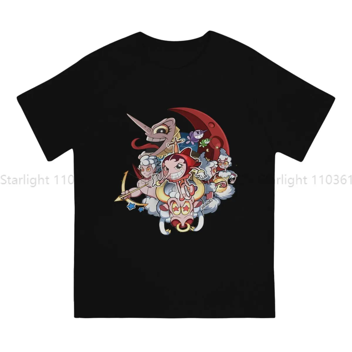 Cuphead Polyester TShirt for Men Berg Soft Casual Sweatshirts T Shirt