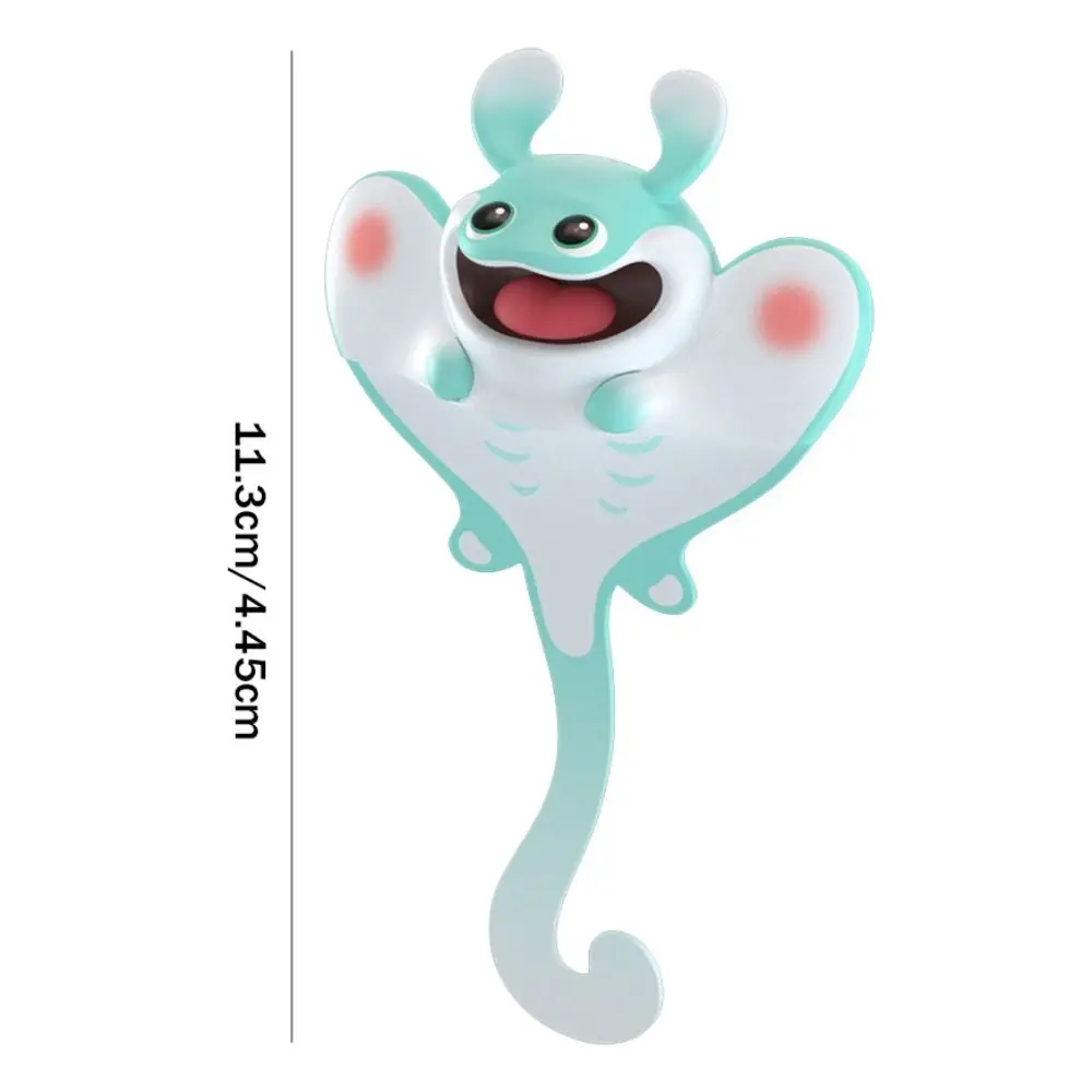 Manta Ray Marine Organism Bookmark Sea Horse PVC 3D Cartoon Book Marker Convenient Reading Tool Squashed Jellyfish Bookmark