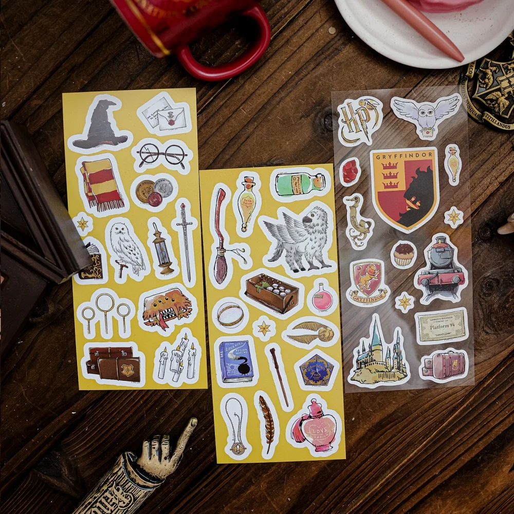 Genuine Harry Potter Journal Stickers Gryffindor Slytherin Ravenclaw Hufflepuff Deco Pack for Scrapbook Planner Gifts view 6