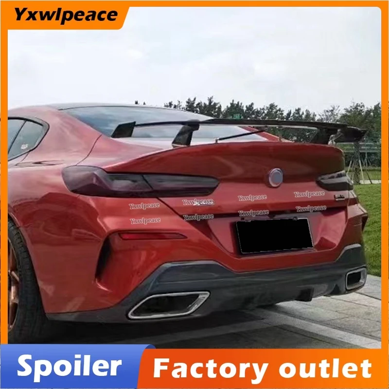 For BMW 8-Series G16 G23 G14 G15 G80 G82 G22 Real Carbon Fiber/ABS Spoiler Rear Trunk Lip Wing