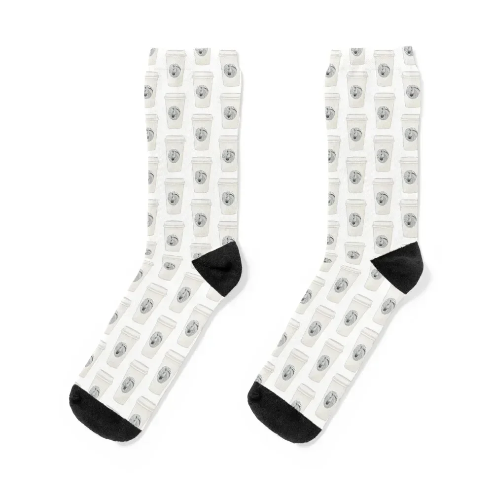

Equestrian Coffee Cup Socks snow halloween cute Socks Female Men's