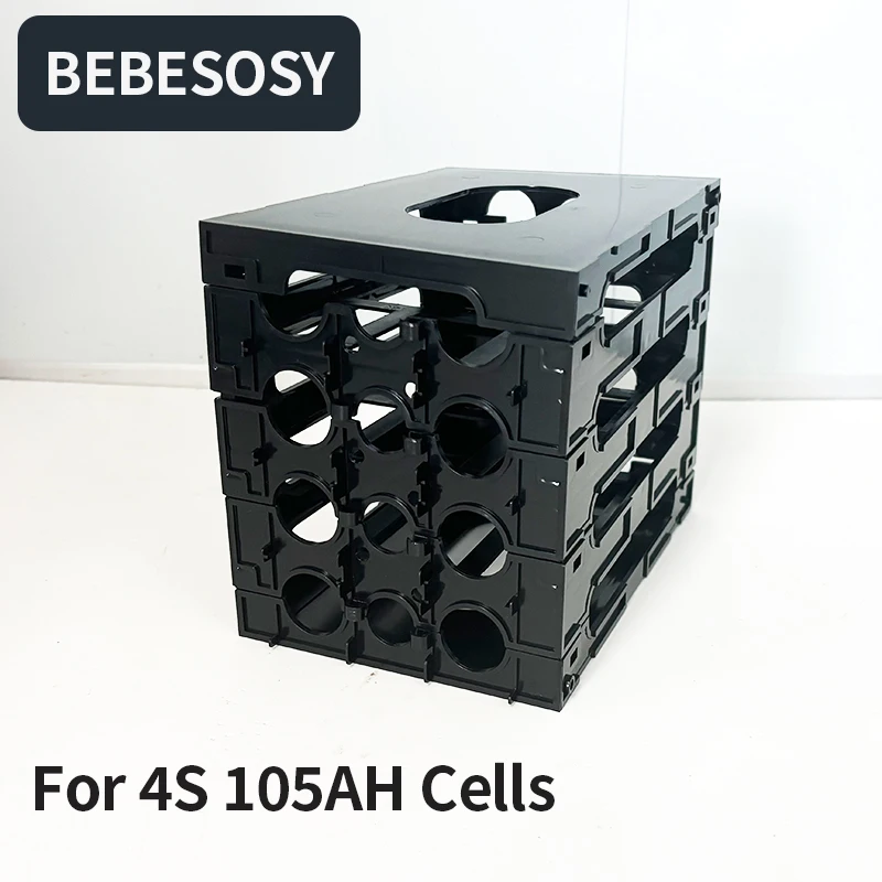 4S Battery Frame 4S Battery Holder  For EVE LF105 LiFePo4 Cell  12V 105AH Cell Connect Bracket with Clips 12V Battery Case