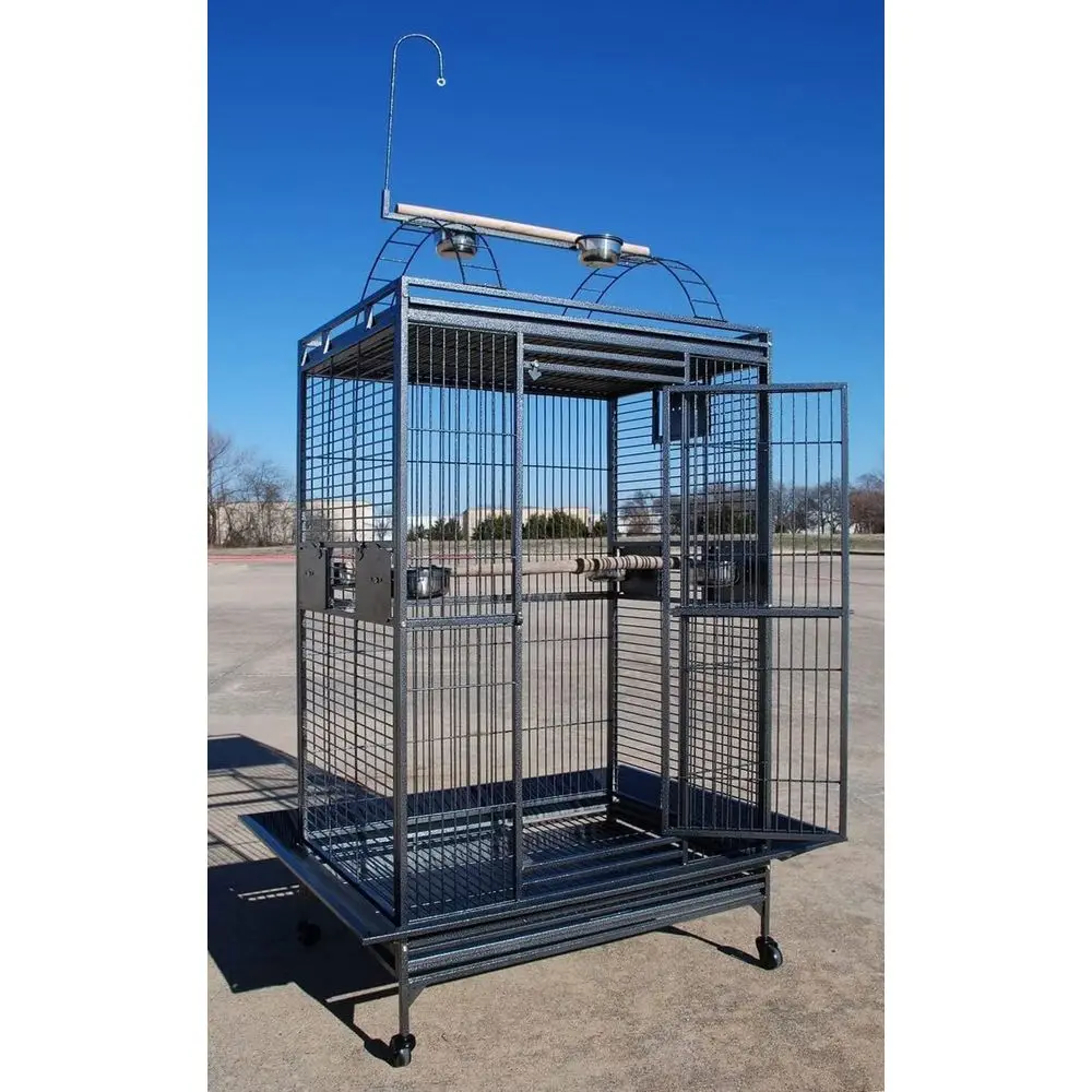 

Размер X-Large 32 л x 23 Вт x 66 H Castle PlayTop Клетка для попугаев на колесах для больших размеров ара, какаду, африканский серый, Amazon