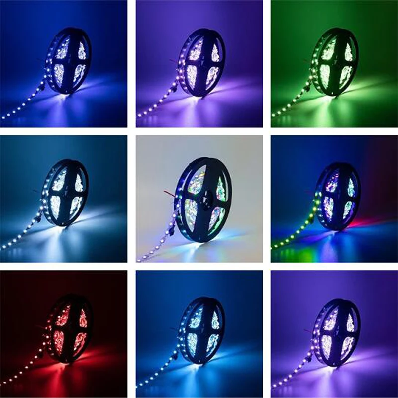 5m 12v S Shape LED Flexible Pixel Strip Colorful Full Color Bendable Dream Color Soft Tape Advertising Character Sign Word Light