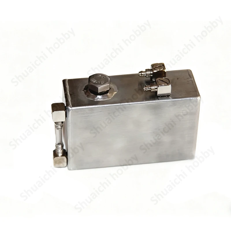 1PCS 100ml Micro Stainless Steel Fuel Tank with Level Display Handmade Metal Container Accessory for RC Airplane/Car/Boat Model