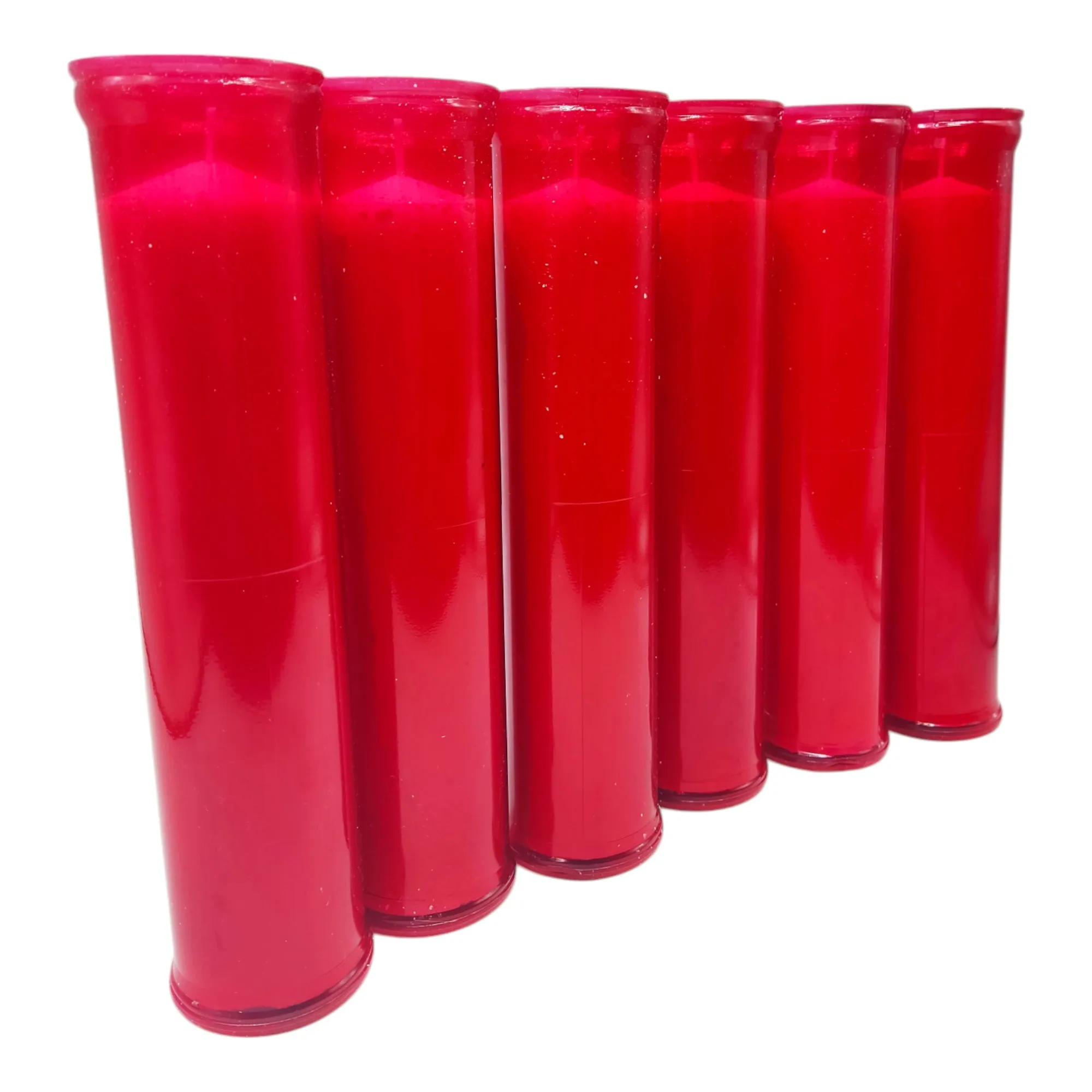 Vadeincienso Velon liturgico extralargo  rojo  26  x 6 cm  lote de 6 u. elaborados con parafinas   390 gramos cada uno 120 horas de combustión  fabricado en España  entrega en 24/72 horas  a la