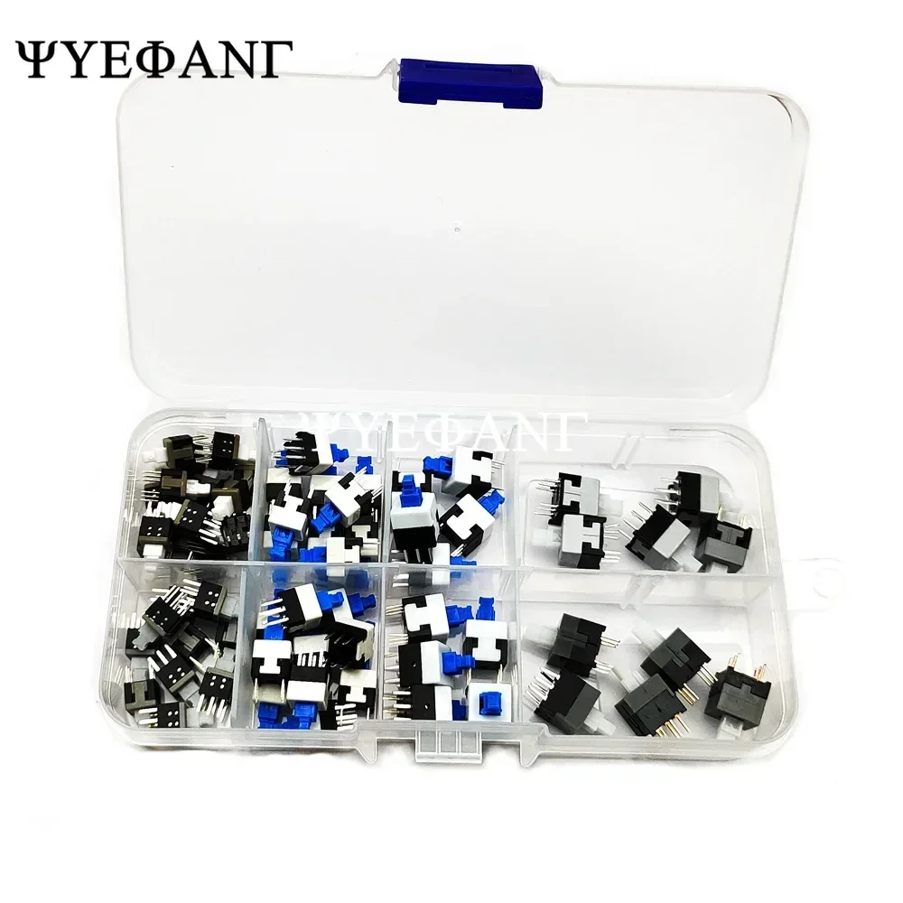 

60 шт./кор. 8,5x8,5 8x8 7x7 5,8x5,8 мм самоблокирующийся/разблокированный набор тактильных микропереключателей питания 6-контактные кнопочные переключатели