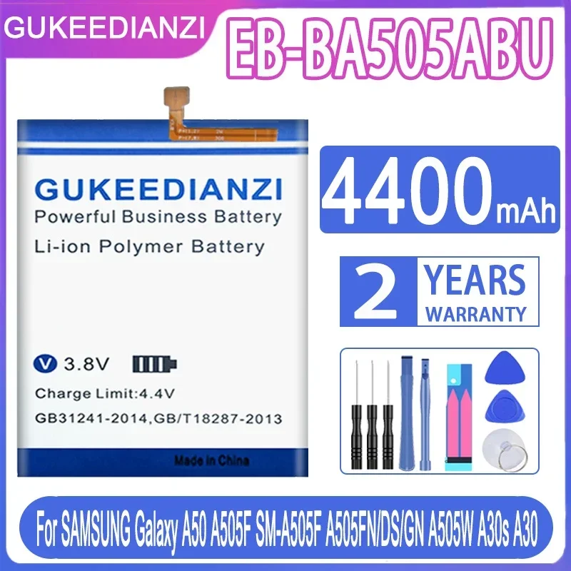 GUKEEDIANZI Replacement Battery EB-BA505ABU 4400mAh For SAMSUNG Galaxy A50 A505F SM-A505F A505FN/DS/GN A505W A30s A30