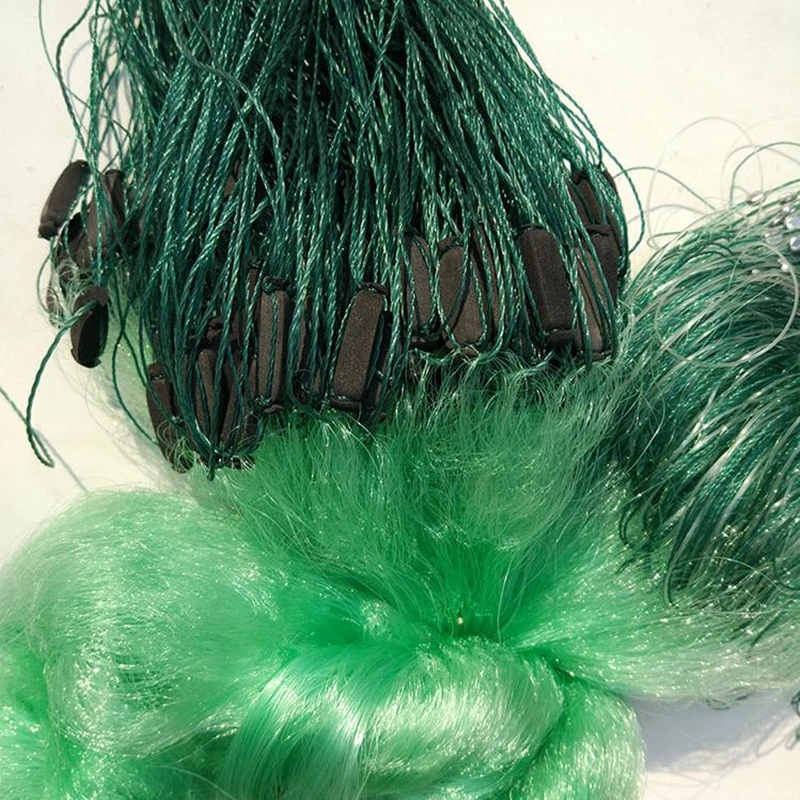 حزمة من 1 3-Layer أحادية الشائكة شبكة السمك مع مصيدة الأسماك العائمة النايلون الصيد صافي 100 متر أداة الإكسسوارات