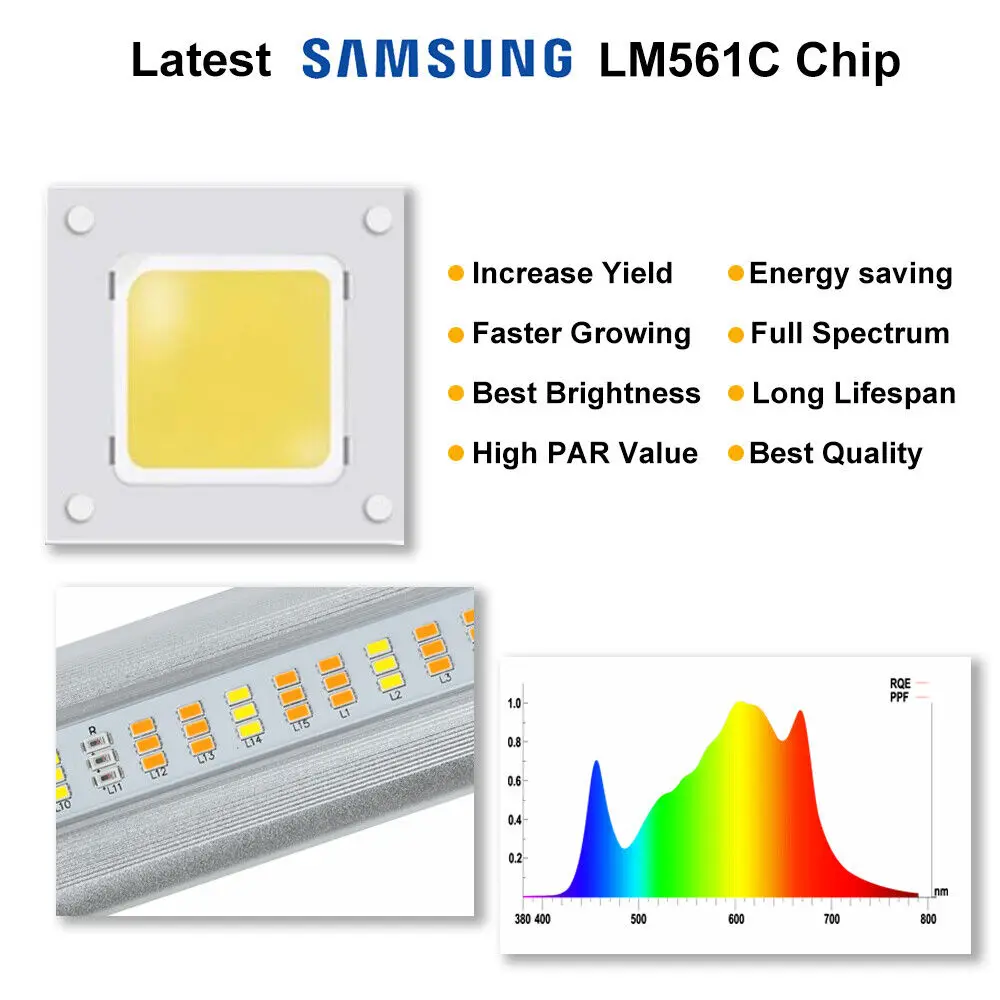 BAR-4000W Spin W/Samsung Led Grow Light Bar Volledig Spectrum Dimbare Plant Lamp