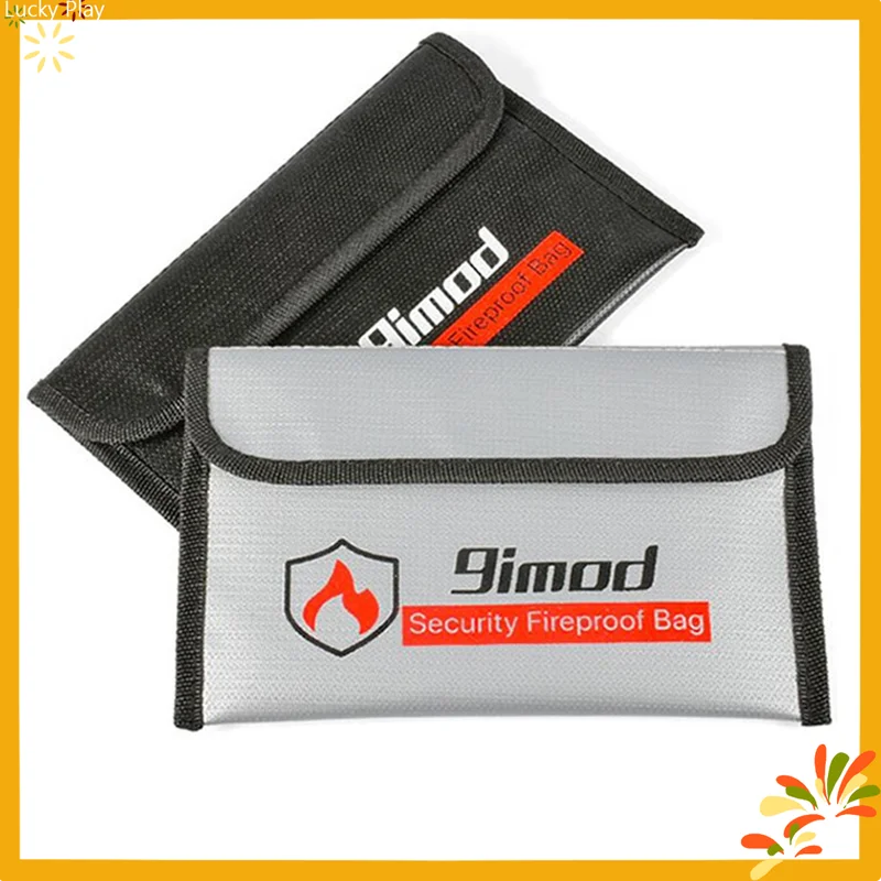 Sac ignifuge portable 9imod 5x8 pouces, sac de sécurité pour batterie Lipo, résistant aux explosions, imperméable, pour documents, monnaie, clés, sac ignifuge