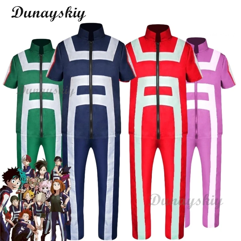 

Anime My Hero Costume Academia Men Gym School Uniform For Baku No Hero Bakugou Katsuki /Todoroki Halloween Cosplay Carnival Suit
