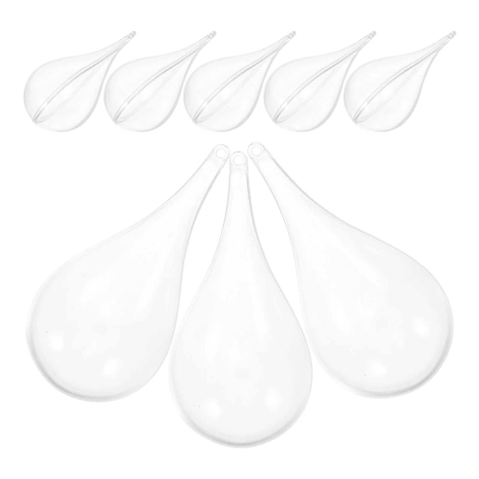 

8 Pcs Decorations Hollow Drop Ball Wedding Hanging Ornaments Clear Xmas Gadgets Christmas Fillable Balls