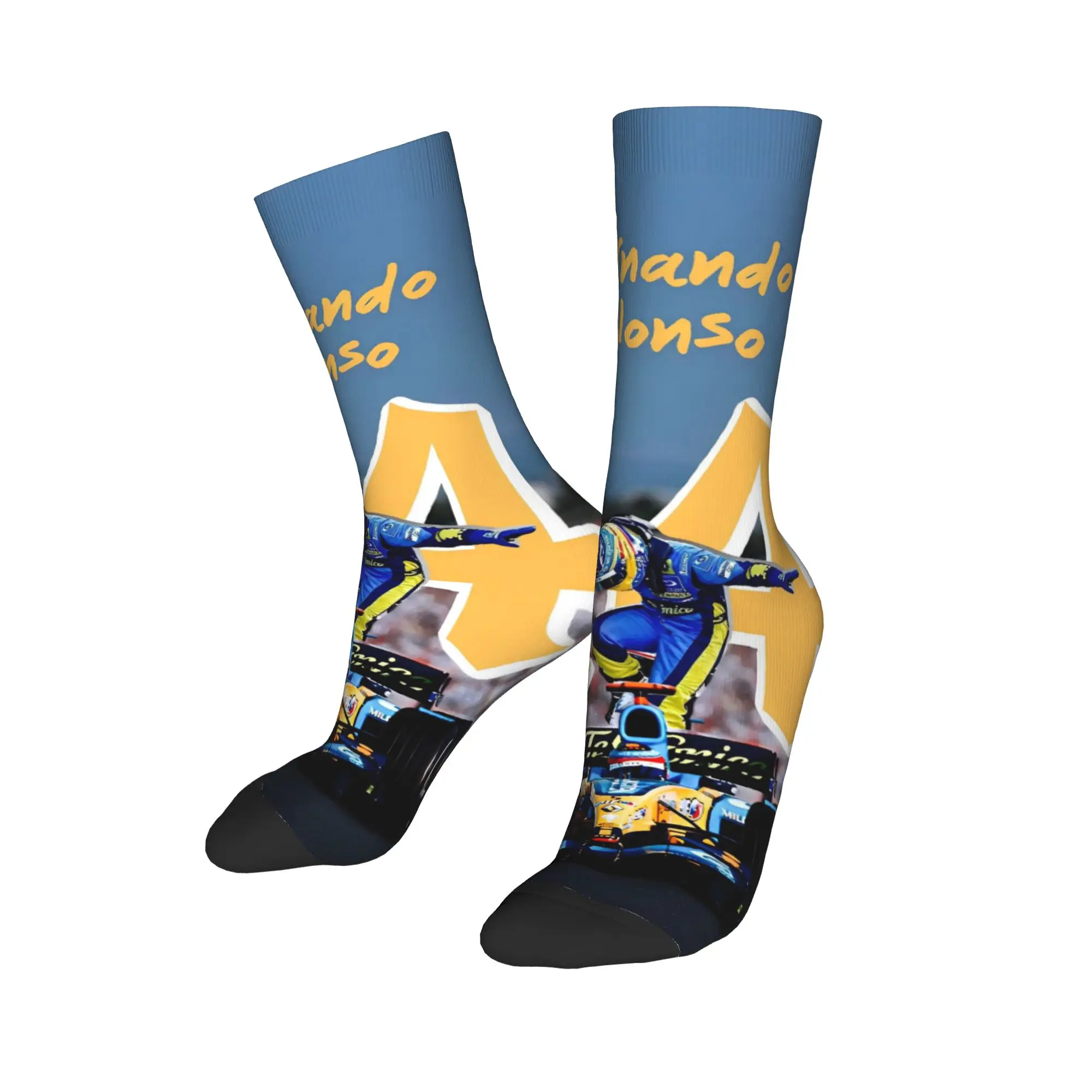 Fernandos Alonsos Racing Calze da uomo Calzini morbidi Harajuku Calzini invernali da corsa antiscivolo con grafica regalo