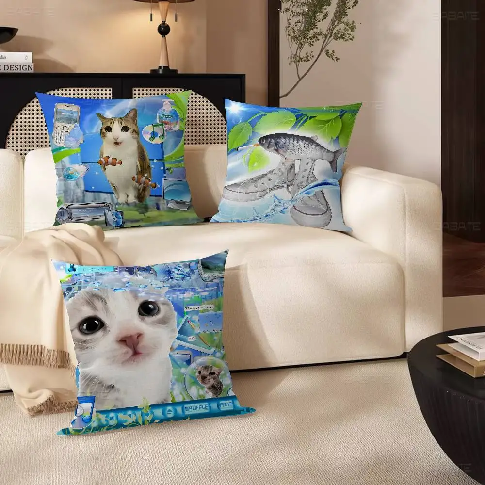 Frutiger Aero Art pillow cover sofa cushion cover home room decoration children gift