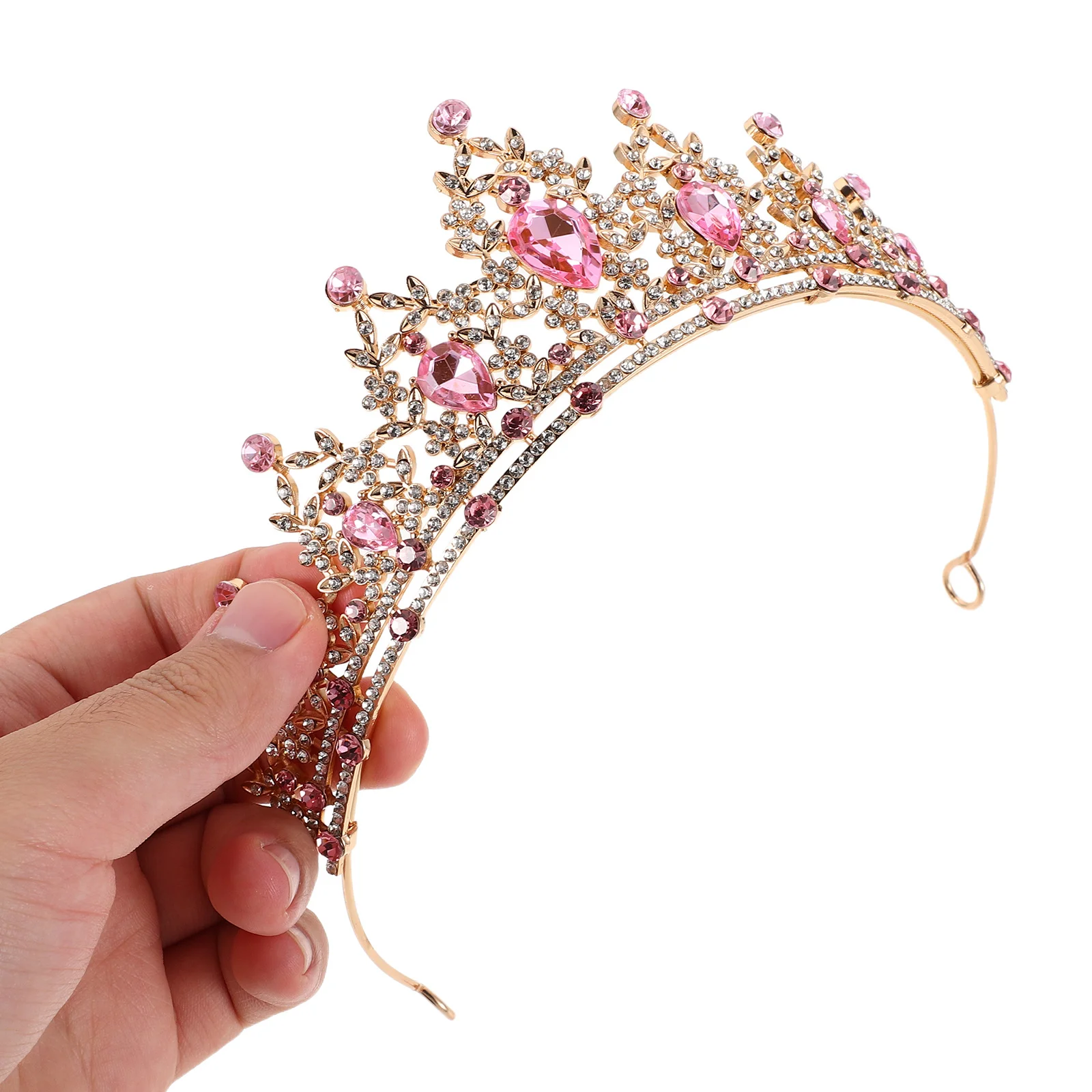 

2Pcs Toddler Princess Crown Headbands Crystal Rhinestone Girls Headdress Secure Stable Glitter Headband Imagination Boosting