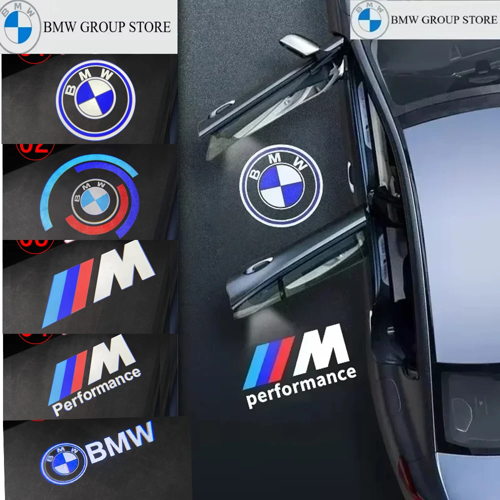 2PCS-3C-LED Lampes de projecteur de logo de porte de voiture Lumière de bienvenue pour Mini BMW ME90 E60 F18E46 F30 F20 M2M5 M3 E87 M4 X3 X5 X1 Accessoires