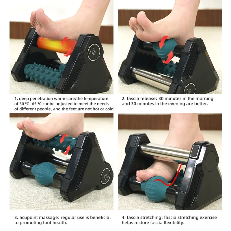 Foot Massager, Hot Compress To Relieve Foot Fascia, Foot Pain, Heel Pain, Three-in-one Heated Massager