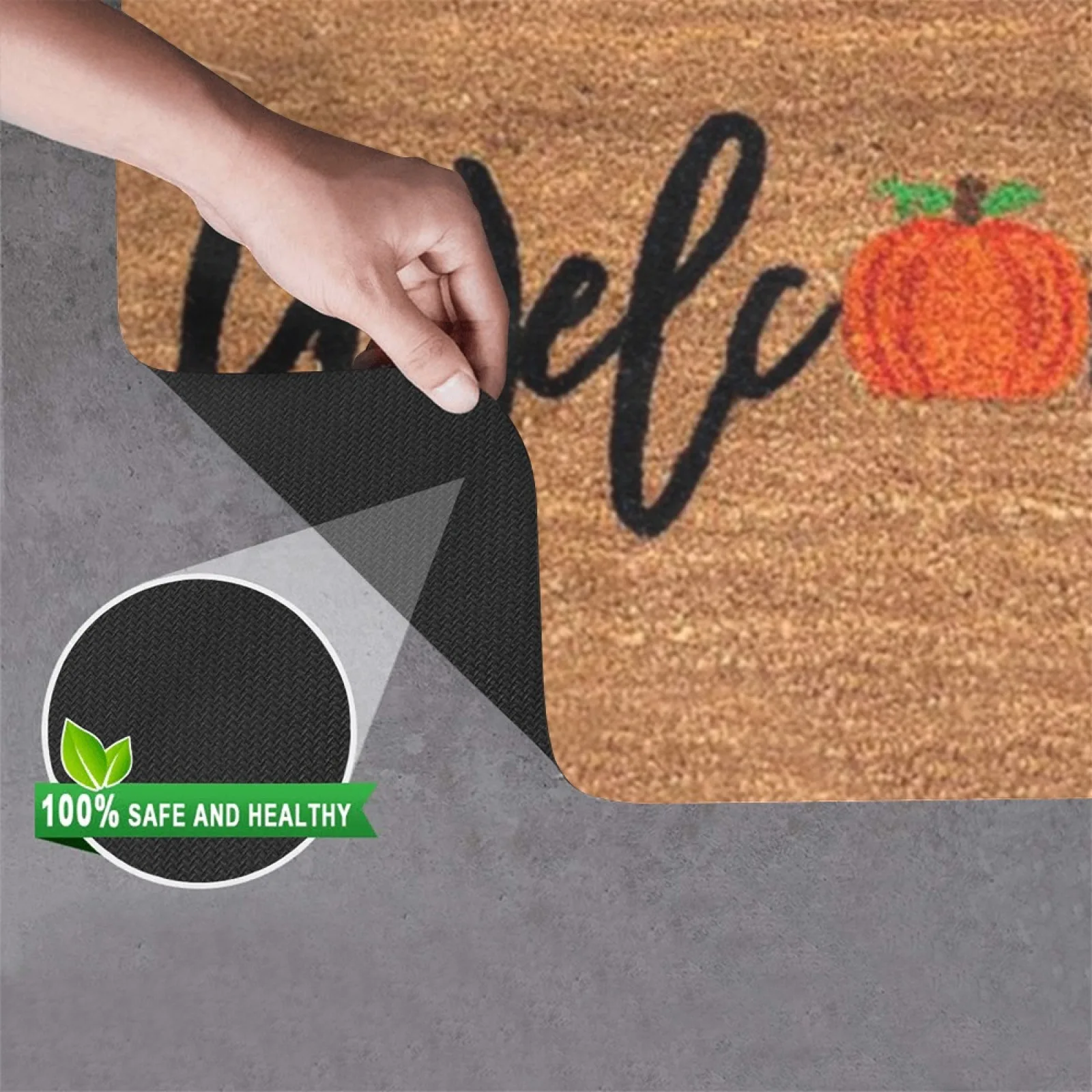 Welcome Pumpkin Halloween Doormat Outdoor Entrance Indoor Entrance Floor Mat Funny Home Decorative Rug Shoes Door Mat