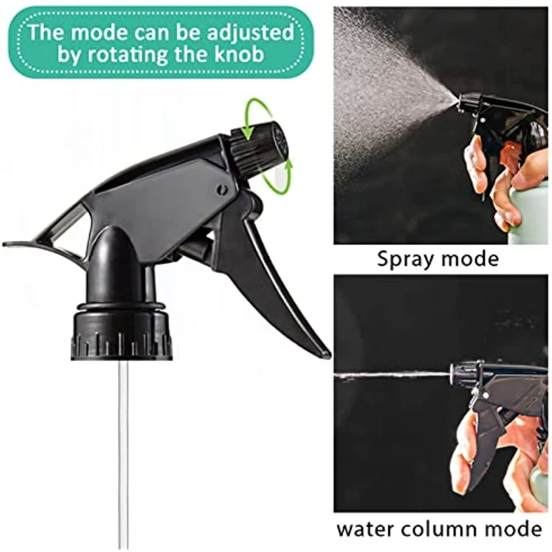 25pcs 28/400 Black Spray Mist Spray Head Trigger Stream Nozzle Sprayer Tops Fit Bottle for Cleaning Household Supplies