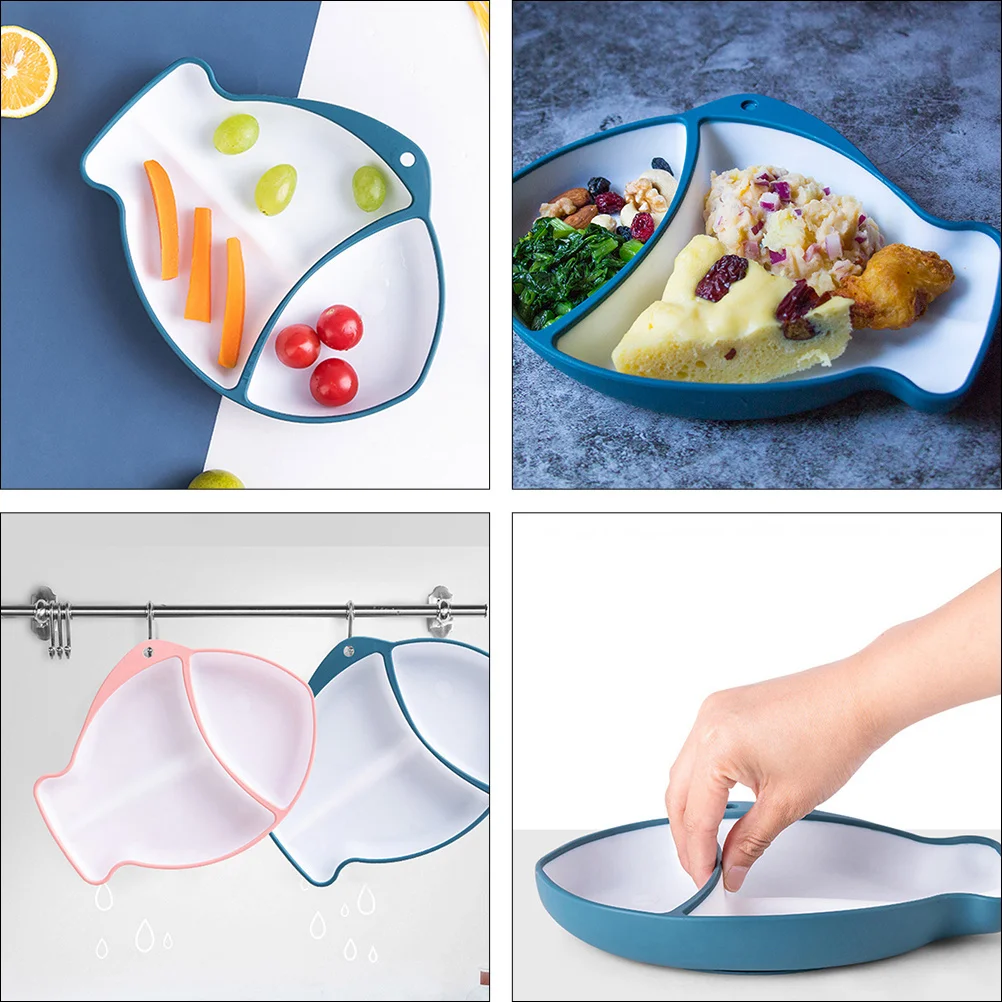 

Baby Weaning Feeding Bowl Fish Design Sucker Bowl Infant Training Plate Complementary Food Plate Large Capacity