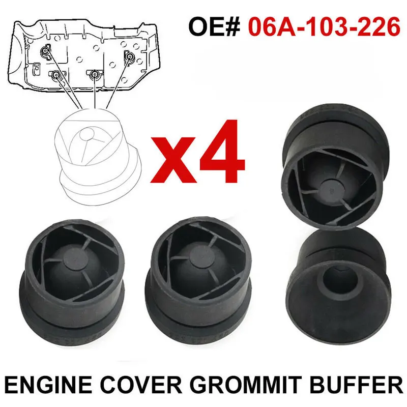 

Car Engine Cover Cushion Rubber Stop Jounce Bumper Grommet 06A103226 For Audi A3 A6 VW Golf Mk5 Polo Passat B6 Touareg 1G Beetle