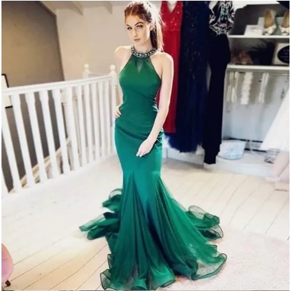 Women's Bodycon Long Evening Dress Sleeveless Round Neck Formal Party Gown Dresses Spring Summer Matching Set