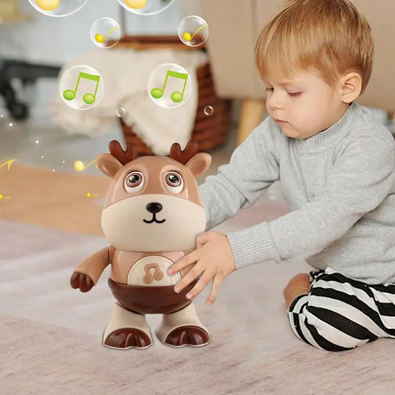 Musical Dancing Deer Electric Musical Dancing Robot Educational Learning Toy With Interactive Colorful Led Lights For Children