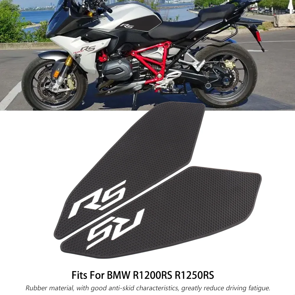 2022 Fuel Tank Pad Decals Fit For BMW R1200RS R1200 RS R1250RS R 1250RS Motorcycle 3D Side Box Knee Protective Stickers Rubber