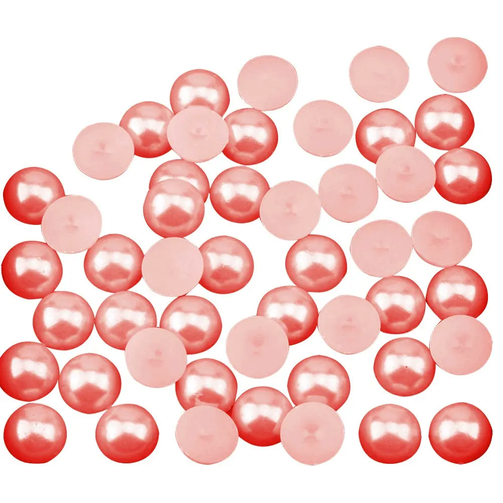 2000Pcs Mixed Color Pearl Beads 4Mm Half Round Flat Back ABS Loose Beads Jewelry DIY Craft Making Kit Beading Kits