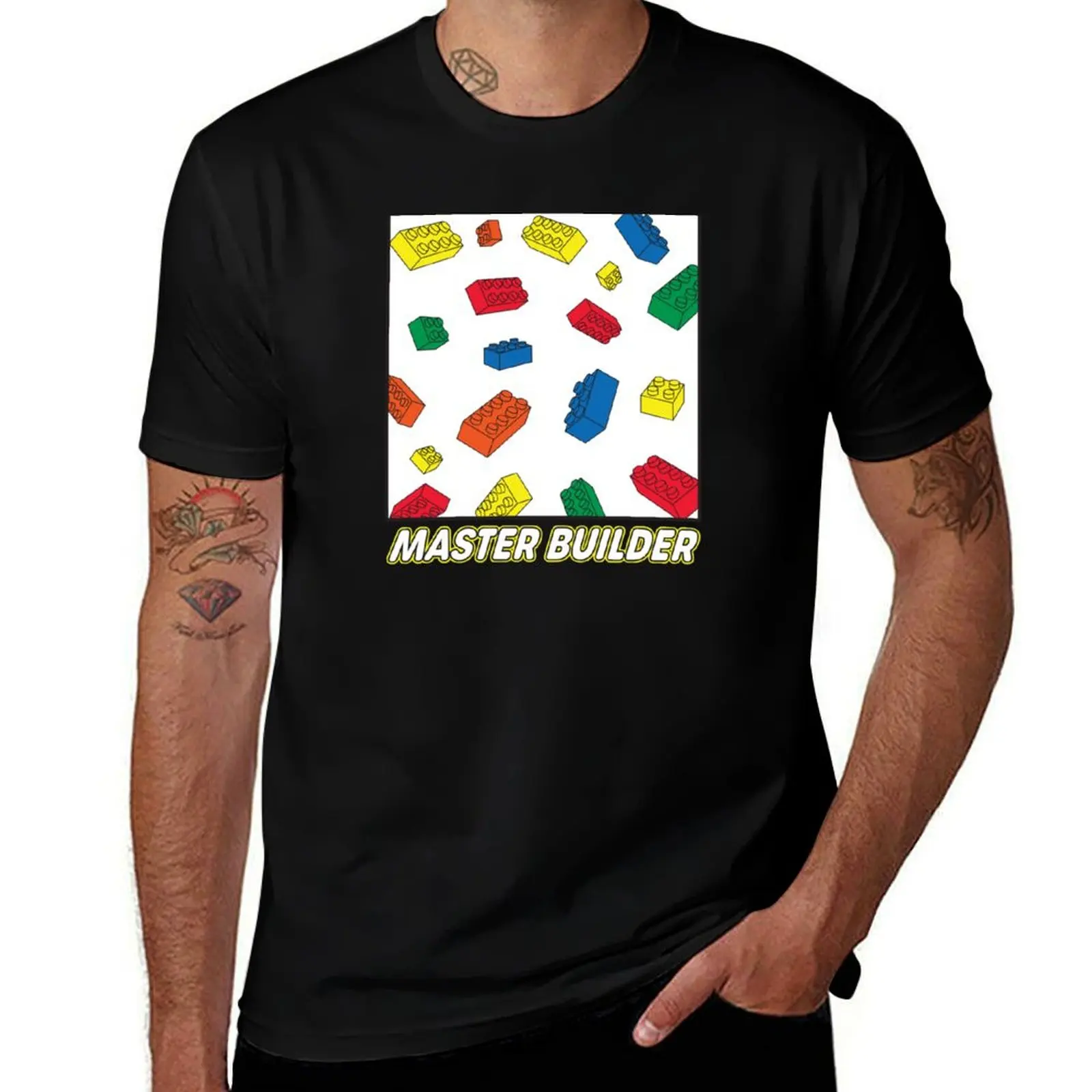 Master Builder Toy Bricks Building Blocks AFOL T-Shirt Lightweight Print T-Shirt