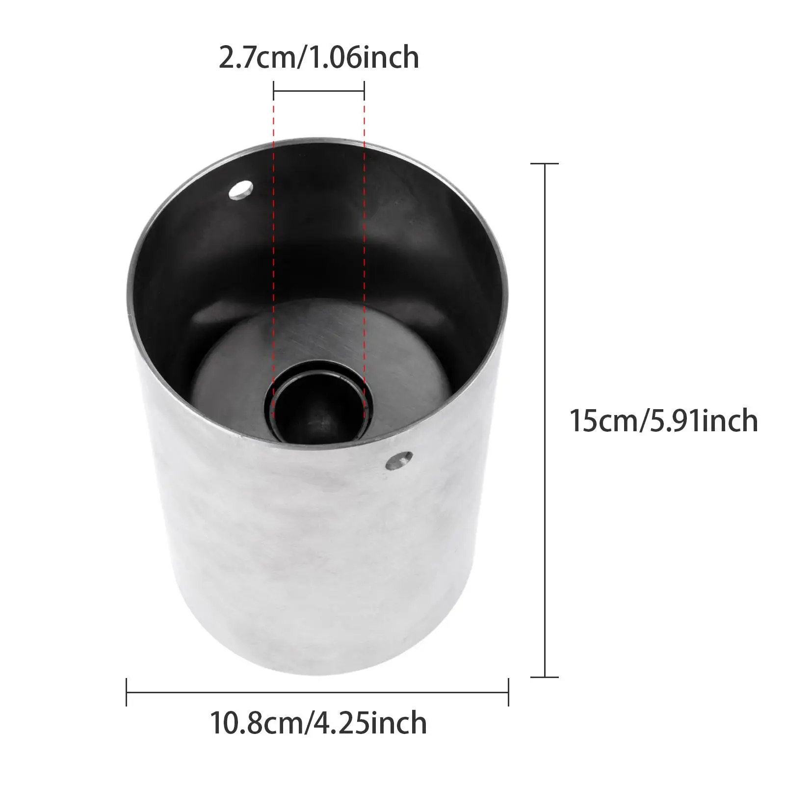 Golf Green Accessory Stainless Steel Hole Cup Training Aid Supports Flag for Practice Putting Greens