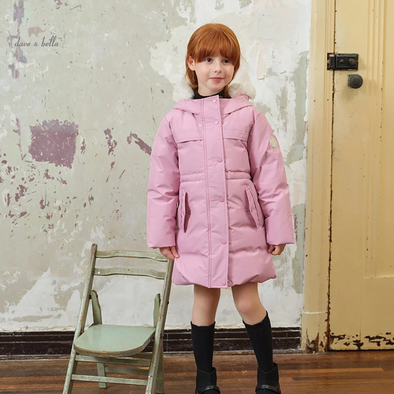 

Dave Bella Children Girls Padding Down Jacket 2023 Winter New Fashion Casual Long Coat Party Outdoor Outerwear Warm DK4238114