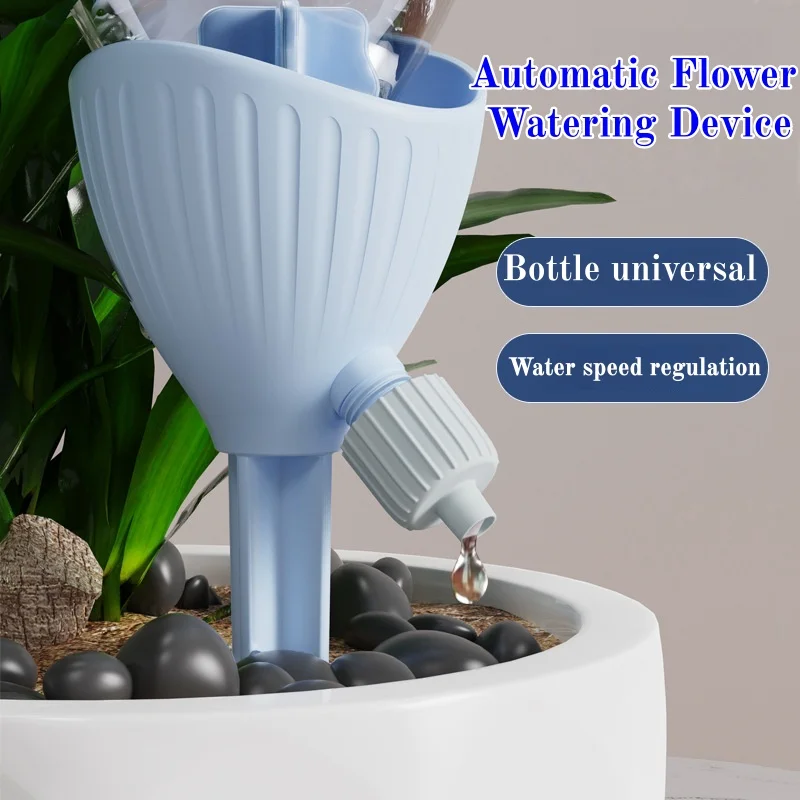 2Pcs Automatic Plant Watering Spikes Adjustable Drip Flow Universal Bottle Insert for Home Potted Flower Vacation Care