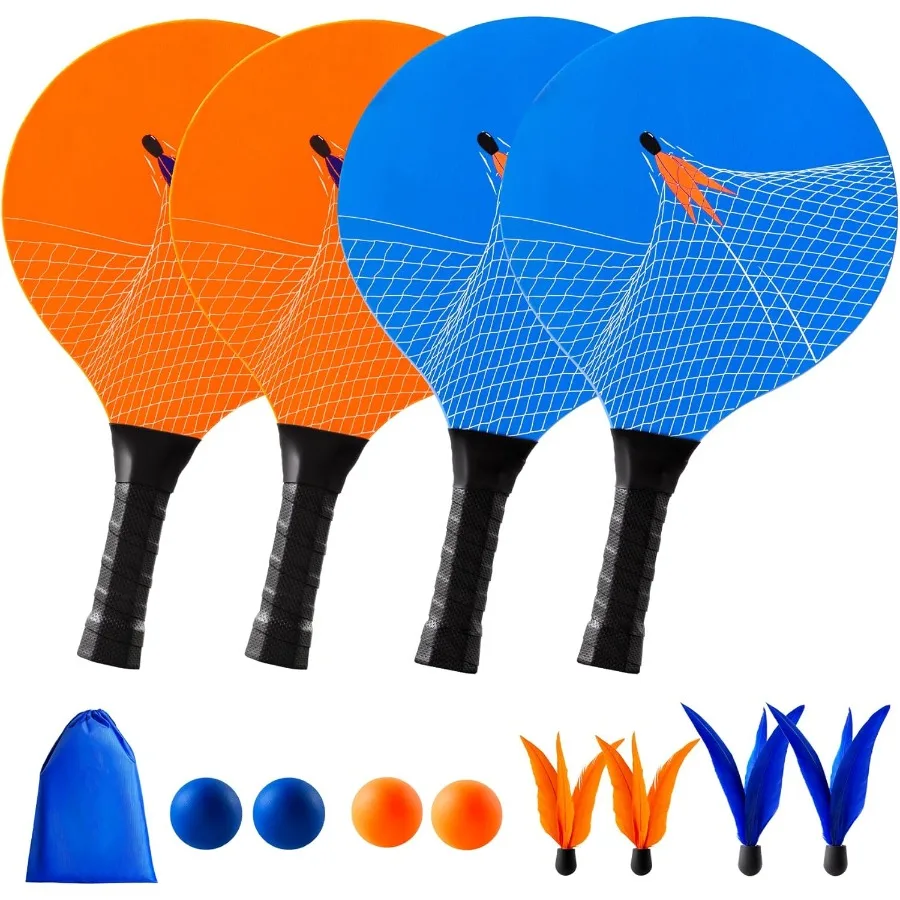 Outdoor Game, Yard Game, Beach Paddle Ball Set, Badminton Set, Fun Indoor for Adults, Perfect Family Games for Backyard Park and