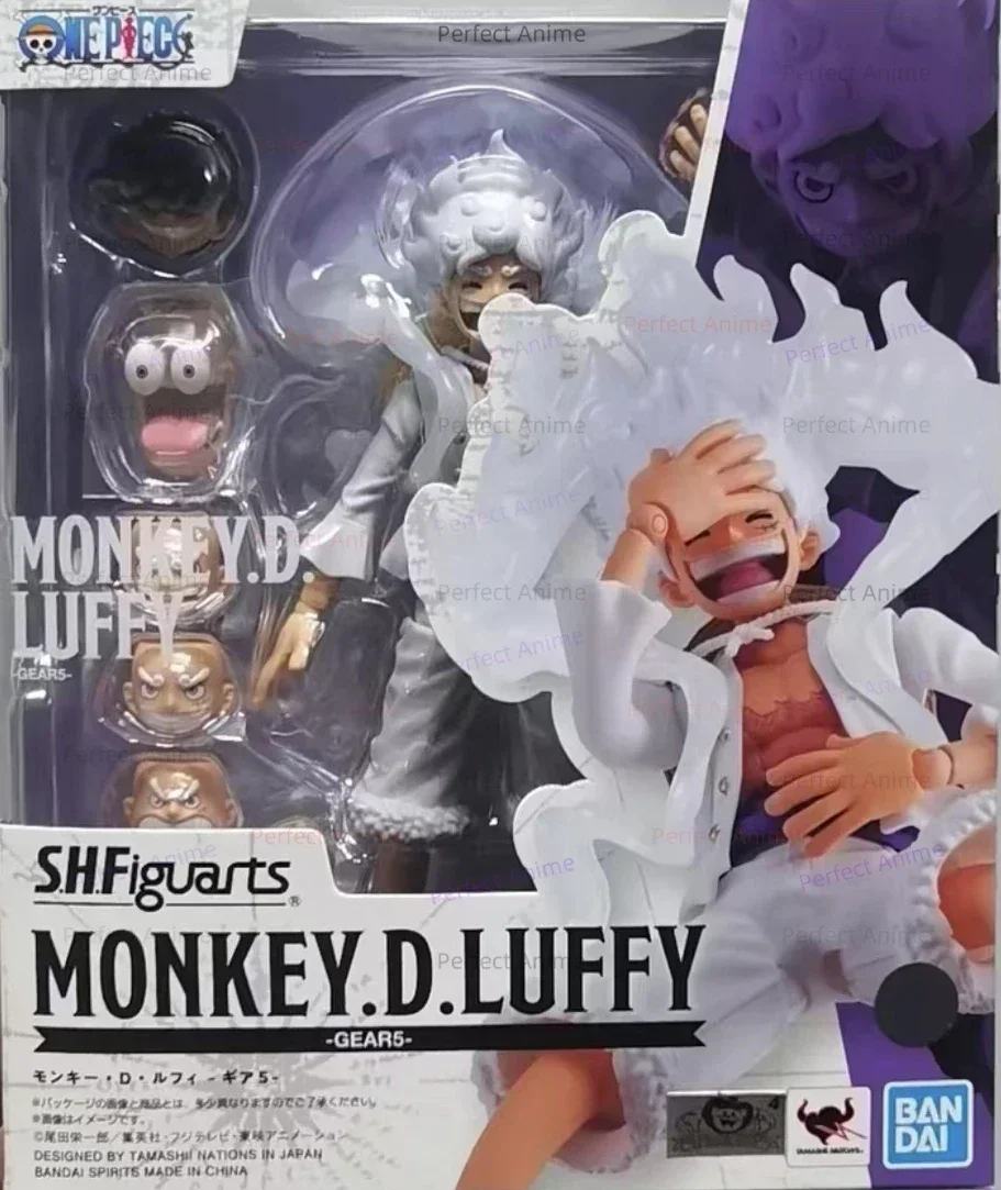 

100% Original Bandai Sh Figuarts Shf One Piece Monkey.D.Luffy Gear 5 Gear5 Action Figuarts Anime Model Toys Pvc Figura Gifts