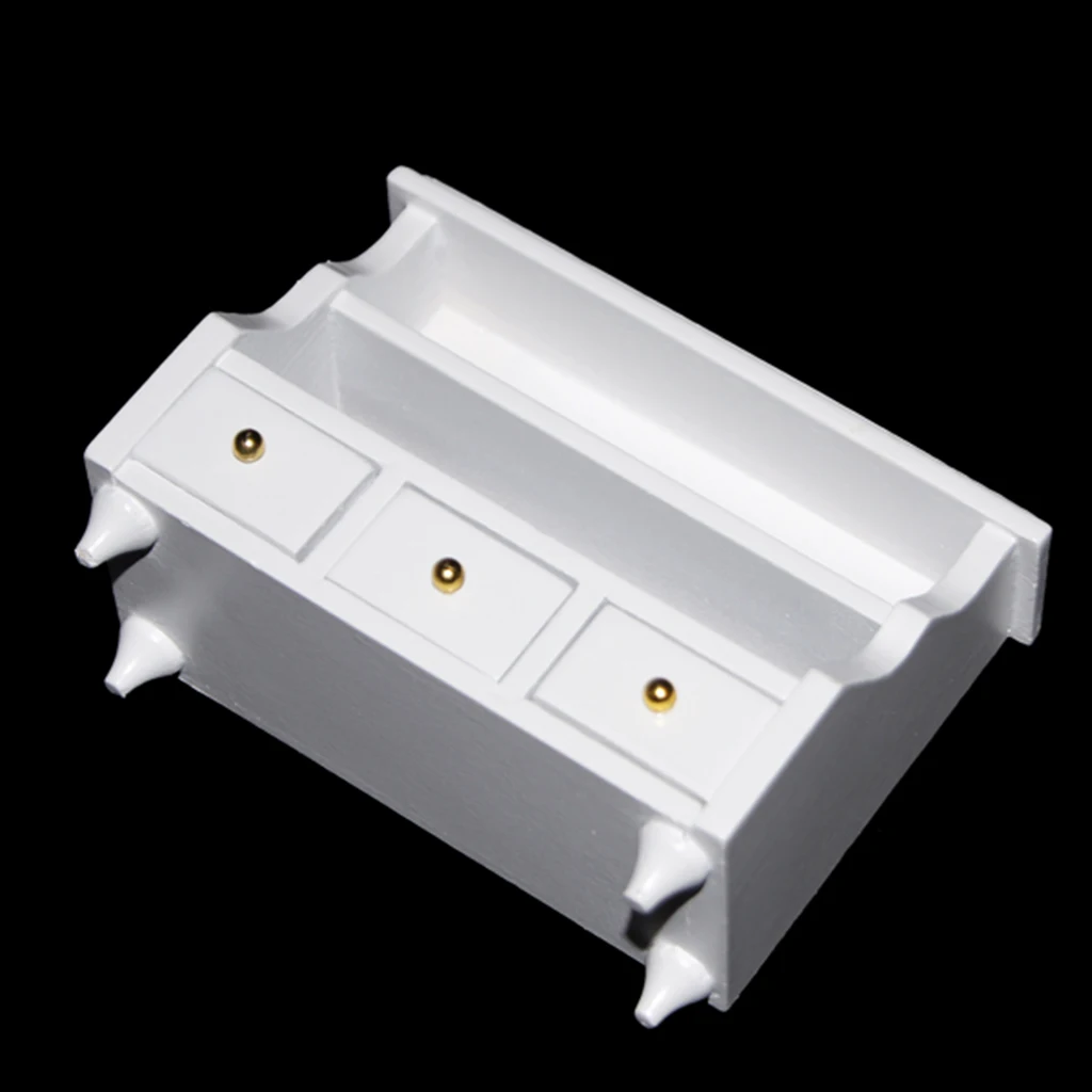 Mobili in miniatura per case delle bambole Mobiletto per WC da bagno Modello in legno Accessori in scala 1 12 per l'arredamento della casa delle bambole