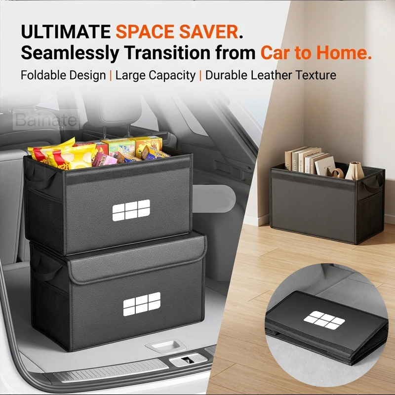 For Geely Galaxy EX5 E5 L6 L7 EMI 7 5 E8 Starry, Car Trunk Storage Box Large-Capacity Foldable Stowing Tidying Bag Accessories