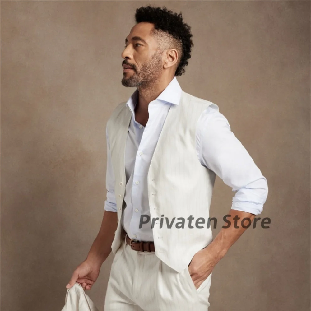 Men's Vest  Lvory Color Soft And Comfortable All Seasons Formal Prom Leisure Solid  Men Waistcoat Tops chalecos para hombre