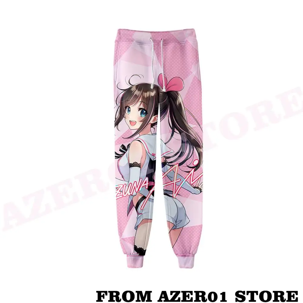 HOLOLIVE VTuber Kizuna AI Merch Sweatpants 3D Men/Women Neutral Threaded Bunched Trousers Kawaii Threaded Bunched Leg Pants