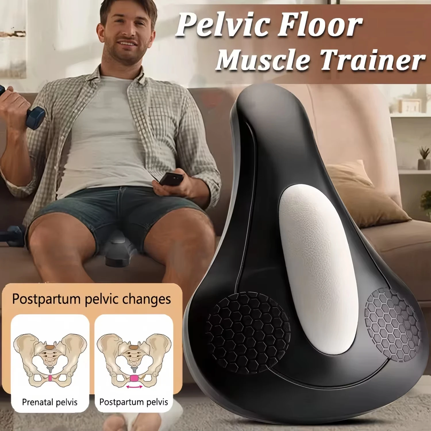 Pelvic Floor Muscle Trainer Sit-On-Top Kegel Fitness Trainer Hip Strengthener Home Office Massage Repair Cushions