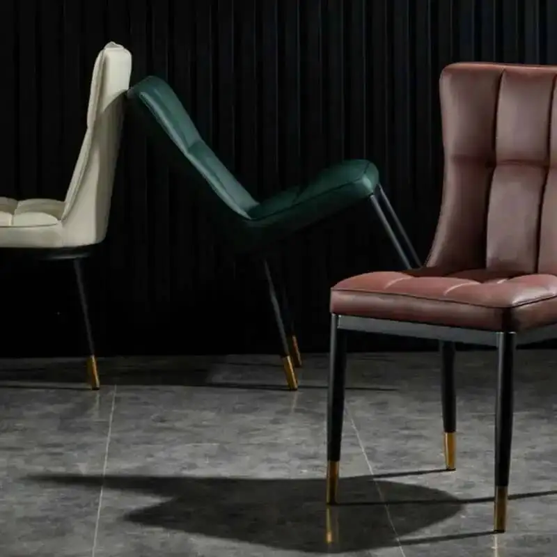 

Upholstered Nordic Modern Dining Chairs White Vintage Chair Office For Children Beige Trendy Silla Comedor Luxury Furniture