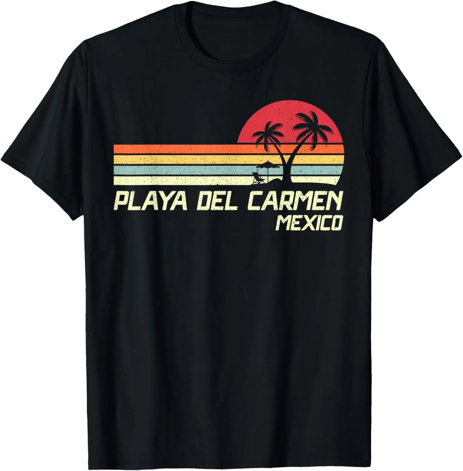 

Summer Vacation Vintage Mexico Playa Del Carmen Beach T-Shirt