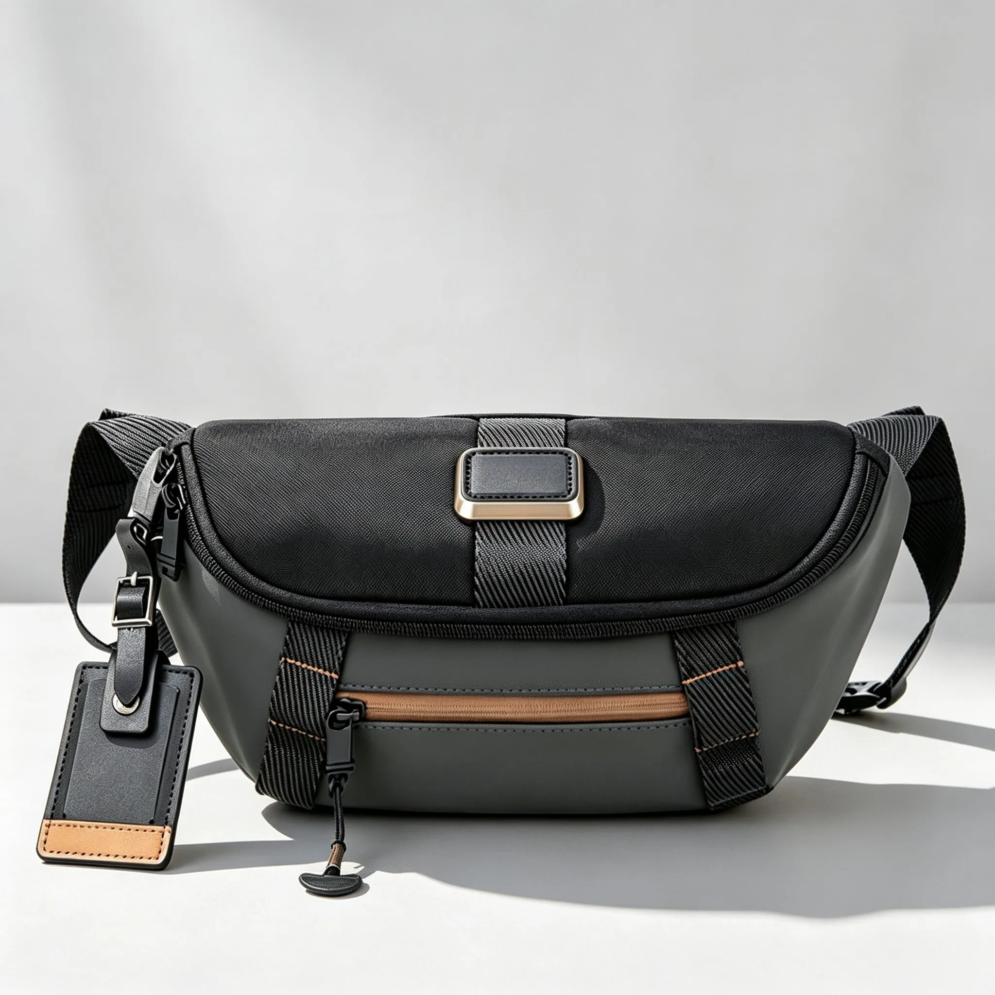 Stylish Men Nylon Crossbody Sling Bag, Chest & Waist Pack, Durable Waterproof Cool Casual Bag