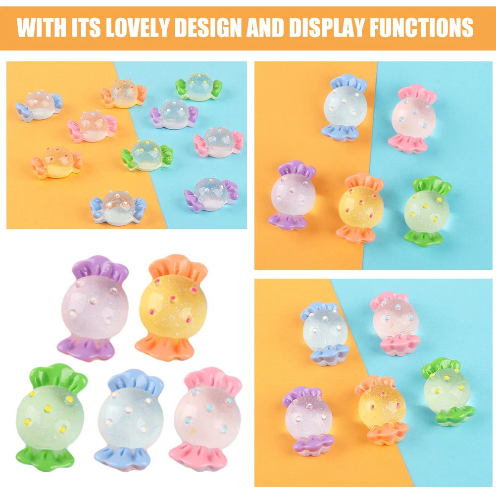 

18 Pcs Candy Resin Accessories Charms Embellishments Decoration Fake Craft Diy Jewelry for Crafts Sweet
