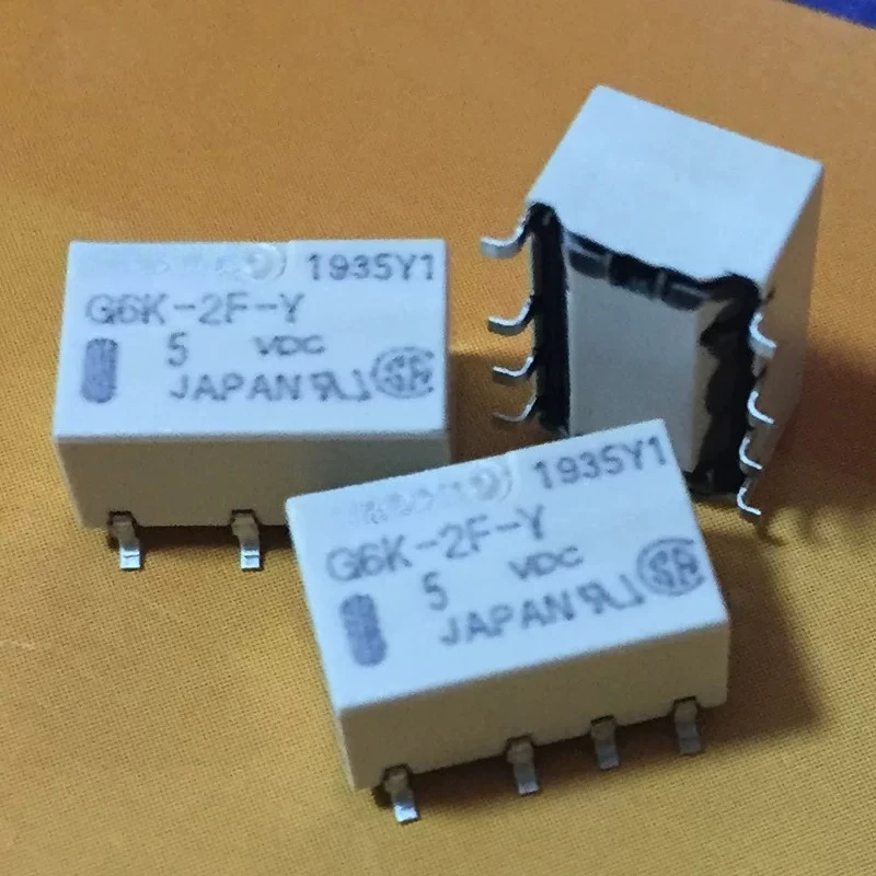 10pcs For omron signal relay g6k-2f-y-3vdc g6k-2f-y-5v 12v 24v patch 8 pins