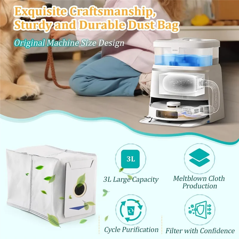 【Горячий торт】Высокоэффективные мешки для пылесоса для Ecovacs Deebot T30 PRO Omni/T30 Omni — улучшенные аксессуары для чистки